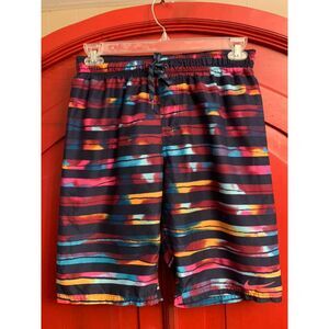 Nike Med Block Stripe Breaker 11" Swim Volley Trunk NESS9419 659 Laser Fuschsi